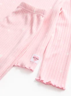 Pink Brushed Star Print Pyjamas 1-2 years