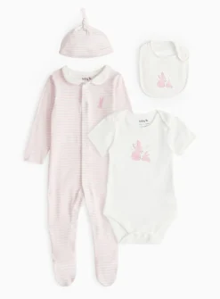Pink Bunny Theme Starter Set Up to 3 mths