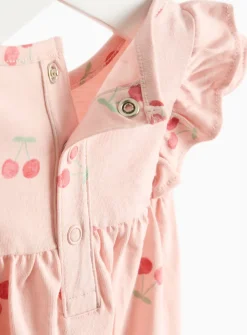 Pink Cherry Print Romper 12-18 months