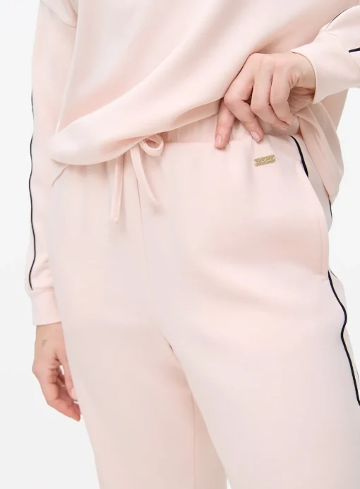 Pink Contrast Piping Scuba Co-ord Pyjama Bottoms XL