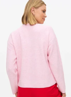 Pink Cosy Ribbed Boxy Cardigan 14