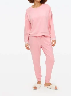Pink Cuffed Co-ord Pyjama Bottoms M