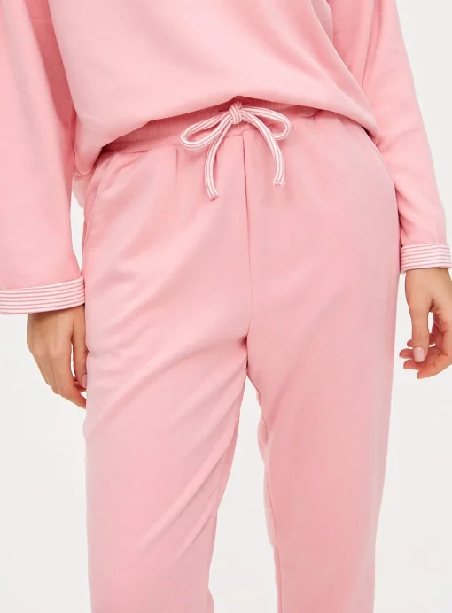 Pink Cuffed Co-ord Pyjama Bottoms M