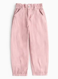 Pink Denim Barrel Leg Jeans 5 years