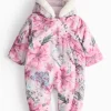 Pink Digital Floral Heavy Snowsuit 3-6 months