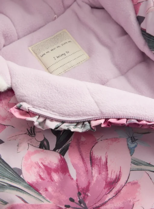 Pink Digital Floral Heavy Snowsuit 3-6 months
