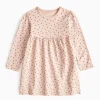 Pink Dotted Jersey Dress 6-9 months
