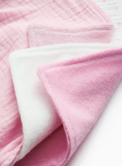Pink Dribble Cloths 3 Pack One Size