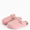 Pink Felt Fleece Lined Clogs 10-11 Infant