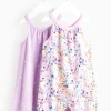 Pink Floral & Spot Print Jersey Romper 2 Pack 12-18 months