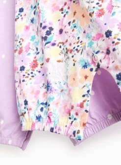 Pink Floral & Spot Print Jersey Romper 2 Pack 12-18 months