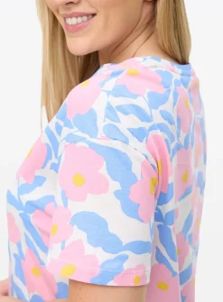Pink Floral Print Nightdress L