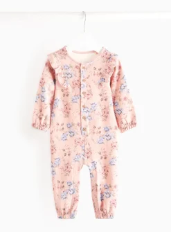 Pink Floral Printed Romper 9-12 months