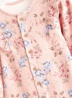 Pink Floral Printed Romper 9-12 months