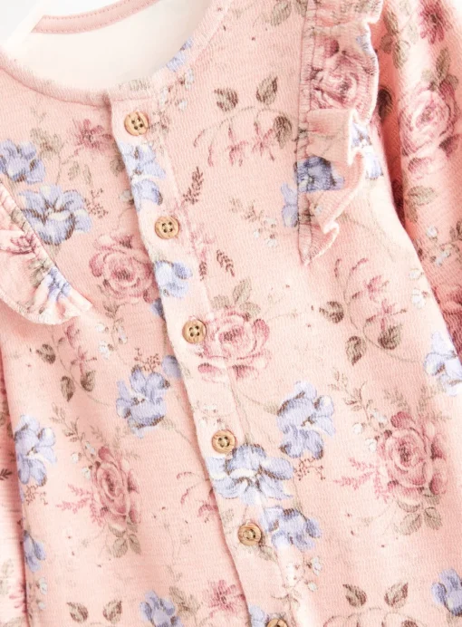Pink Floral Printed Romper 9-12 months