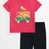 Pink Ice Cream Van T-Shirt & Cycling Shorts Set 1-2 years