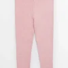 Pink Knitted Ribbed Leggings 1-2 years