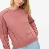 Pink Ladder Stitch Crew Sweatshirt L
