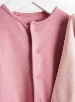 Pink Long Sleeve Sleepsuits 3 Pack 6-9 months