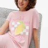 Pink Marché Aux Fruits Slogan Nightdress M