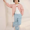 Pink Quilted Embroidered Jacket 5-6 years