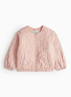 Pink Quilted Embroidered Jacket 5-6 years