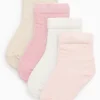 Pink Ribbed Socks 4 Pack 6-12 months