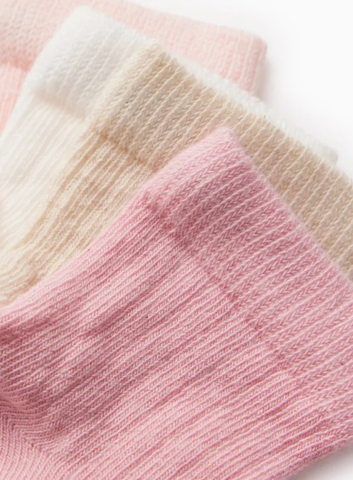 Pink Ribbed Socks 4 Pack 6-12 months