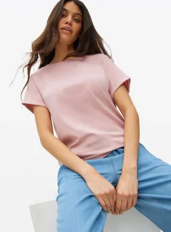 Pink Roll Sleeve Relaxed T-Shirt XXL
