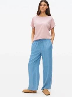 Pink Roll Sleeve Relaxed T-Shirt XXL
