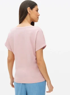 Pink Roll Sleeve Relaxed T-Shirt XXL