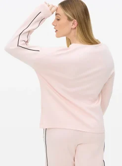 Pink Scuba Contrast Piping Co-ord Pyjama Top XL