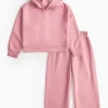 Pink Scuba Hoodie & Joggers Set 8 years