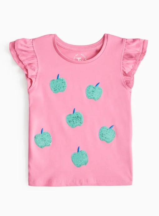 Pink Sequin Apple T-Shirt 1-2 years