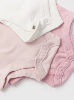 Pink Short Sleeve Bodysuit 5 Pack Up to 1 mth