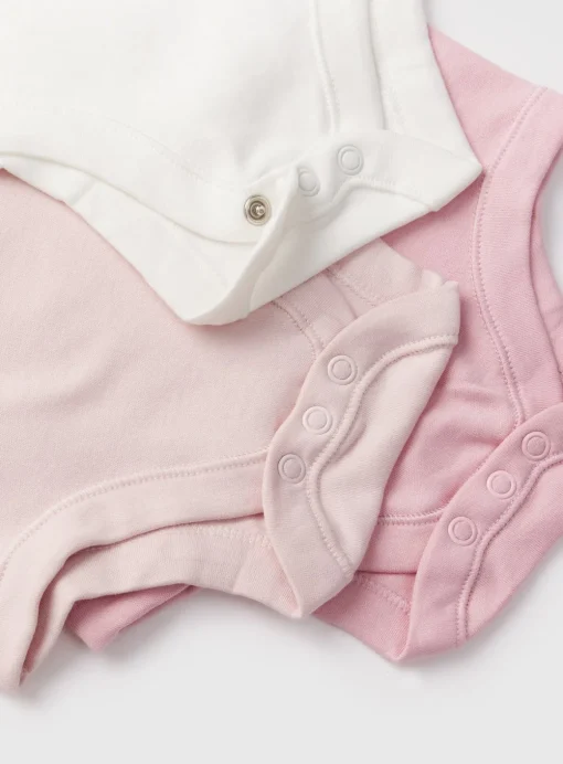 Pink Short Sleeve Bodysuit 5 Pack Up to 1 mth