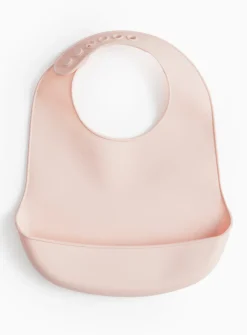 Pink Silicone Bib One Size