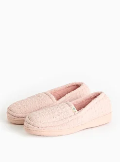 Pink Stitch Texture Mule Slippers 8