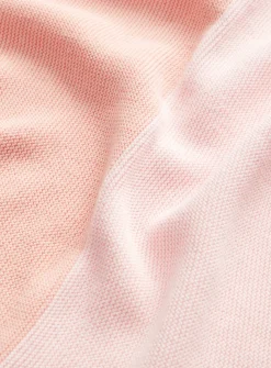 Pink Stripe Knitted Blanket One Size