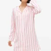 Pink Stripe Night Shirt XXL