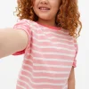 Pink Stripe Print Heavyweight T-Shirt 13 years
