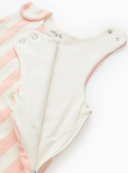 Pink Stripe Quilted 1.5 Tog Sleeping Bag 18-24 months