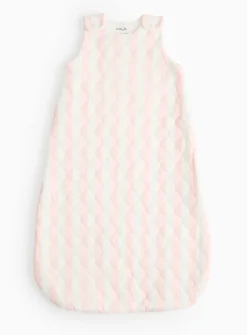 Pink Stripe Quilted 2.5 Tog Sleeping Bag 0-6 Months