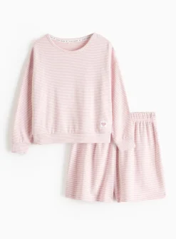 Pink Stripe Relaxed Lounge Set 8-9 years