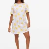 Pink Stripe Rubber Duck Print Nightdress M