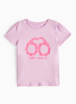 Pink Sunglasses Graphic Print T-Shirt 1-2 years