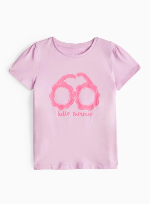 Pink Sunglasses Graphic Print T-Shirt 1-2 years