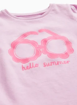 Pink Sunglasses Graphic Print T-Shirt 1-2 years