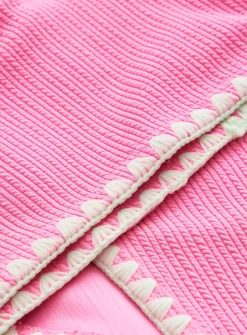 Pink Textured 2 Piece Bikini Set 5 years