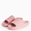 Pink Textured Chunky Sole Sliders 3